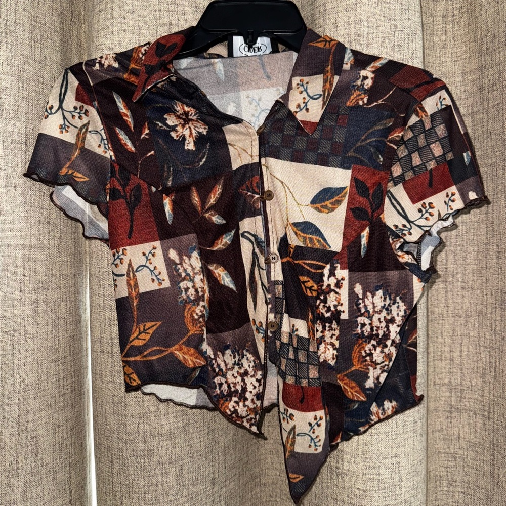 Cider Multicolor Floral Blouse